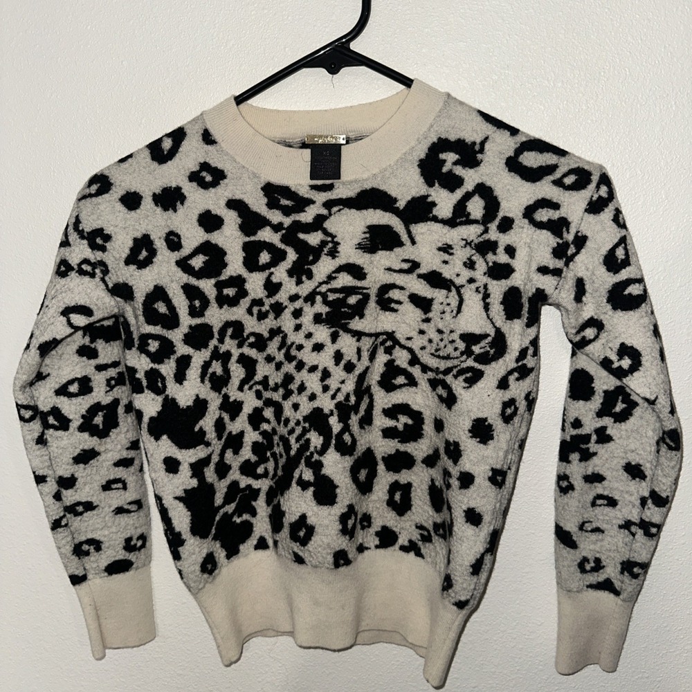 Magashoni‎ Women's Swater Animal Print Size XS 100% Merino Wool